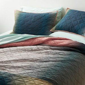 Crate & Barrel Watercolor Sepha Pillow Sham, Set of 2